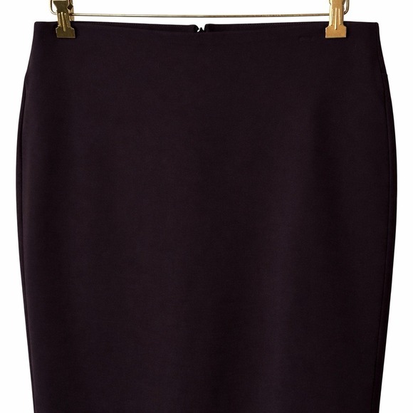 NEW Quince Ultra-Stretch Ponte Pencil Skirt Chocolate Brown Espresso Career L - Picture 4 of 9
